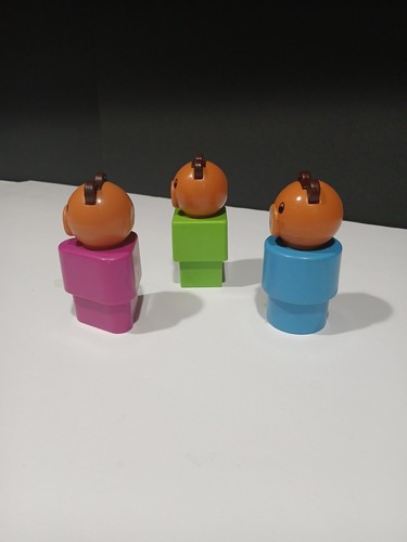 Fisher Price Orsi a Forma di Scivolo Sorter Ricambio Lotto di 3 Orsi a Forma di Scivolo 1984 - Foto 2 di 4
