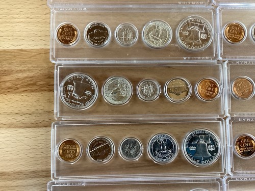 1957 US Silver Proof Sets Lot of 12 Gem Sets in Whitman Holders E1757 - Bild 12 von 16