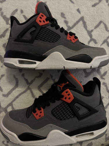 Air Jordan 4 Retro GS 'Infrared' | Grey | size 4y - Picture 5 of 5