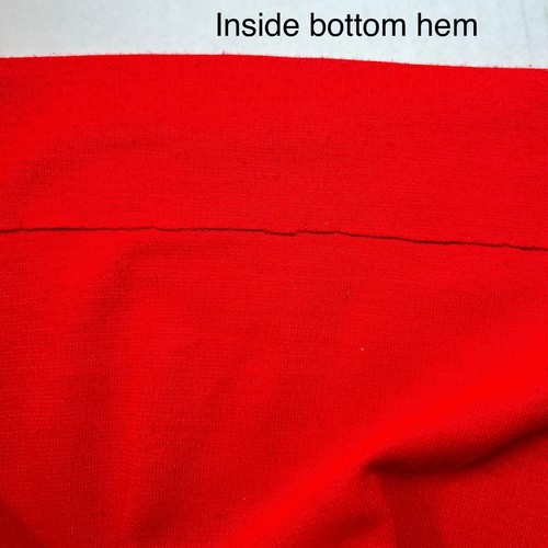 Vintage Sears Red Knit Maxi Skirt Side Self Tie Slit High Waist Belted S M - Foto 16 di 16