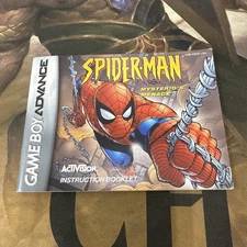 Spider-Man Mysterio's Menace Game Boy Advance Manual Only ~ Instruction Booklet