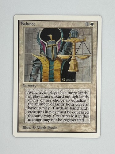 MTG BALANCE Unlimited Edition Regular NM/MT+ Rare Magic The Gathering - Picture 1 of 11