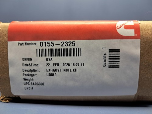 CUMMINS NW 155-2325 Onan Exhaust Tube Kit 25 Inches - NEW - Foto 7 di 8