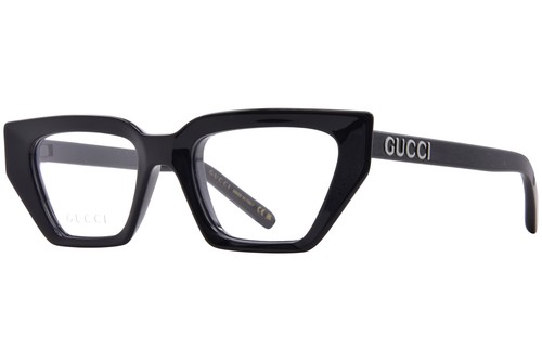 Gucci GG1720O 001 monture de lunettes femme noire monture complète style œil de chat 51 mm