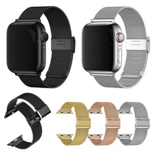 Milanese Clasp Band Stainless Steel Strap For Apple Watch Series 9/8/7/6/5/4 SE