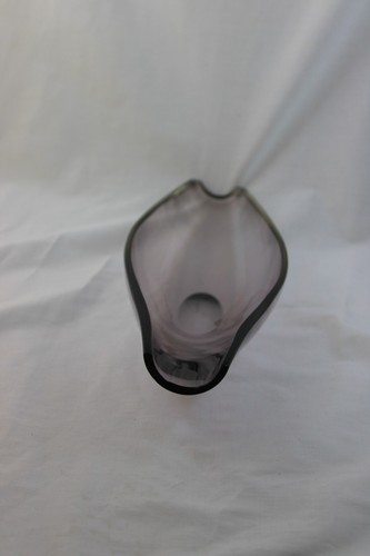 Blenko Wayne Husted Sheared Bowl 1959 #599 Lilac Purple Sliced Elongated 16" - Picture 5 of 21