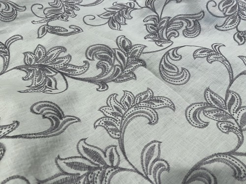 Gray Green 100% linen Embroidery Fabric 56” Width Sold By The Yard - Picture 3 of 4