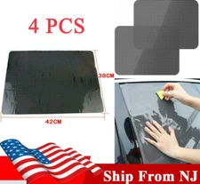 4PCS Reusable Electrostatic Net Shading Car Window Sun Shade Covers 16.5''x15''