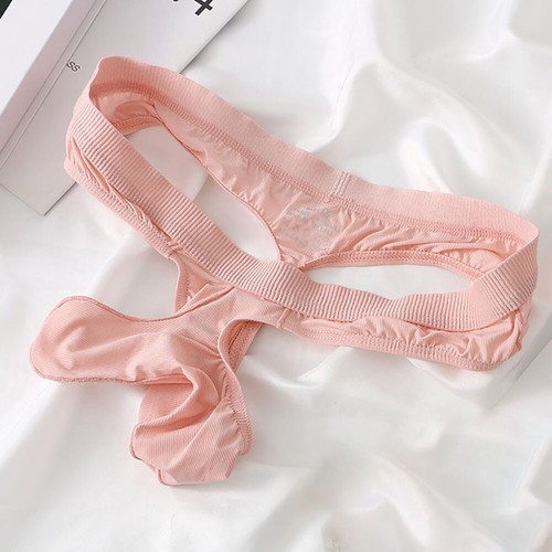 Mens Silky Pouch Boxer Briefs Penis Sheath Trunks Underpants Thongs Underwear US - Picture 12 of 26