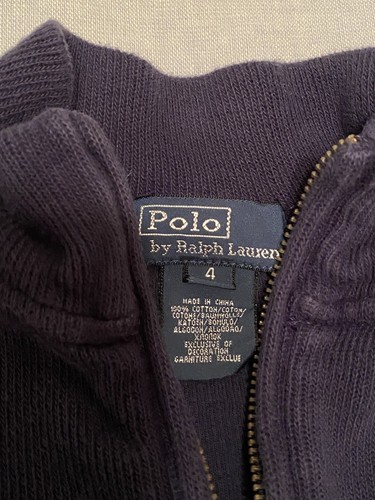 Polo Ralph Lauren Boys Pullover Sweater Size 4 Navy 1/4 Zipper - Picture 6 of 10