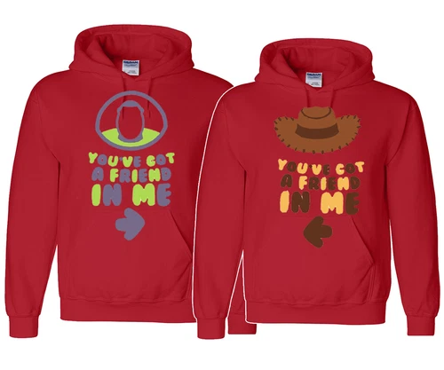 Best Friends Matching Hoodies Toy Story Couple in Tanzania at TZS 116277 Rating 5