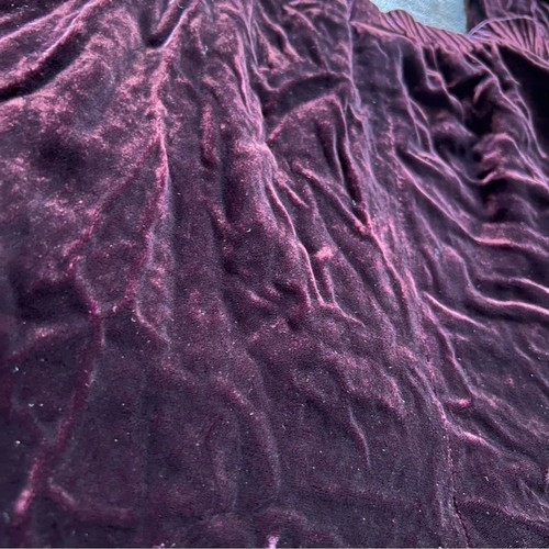 Eileen Fisher Silk Blend Crushed Velvet Burgundy Pull On Pants Women's sz Medium - Picture 6 of 9