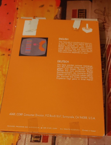 Yars ́ Revenge para ATARI VCS 2600 (1982) (Módulo, Manual, Caja) funciona CX2655 CIB - Imagen 2 de 4