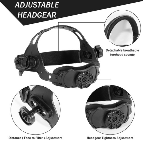 Solar Powered Welding Helmet Pro Auto Darkening Hood Mig Tig Arc Welder Mask US - Picture 196 of 200