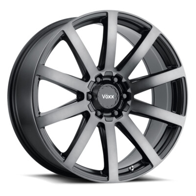 VOXX Vento 18X8 5X108/5X114.3 Offset 40 Gloss Black Dark Tint (Quantity of 4)