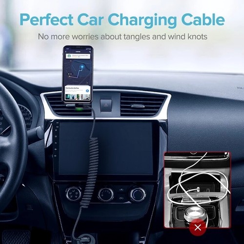 MCDODO 3A LED Retractable USB Cable Fast Charging Cord Cable For iPhone Samsung - 第 4/10 張圖片