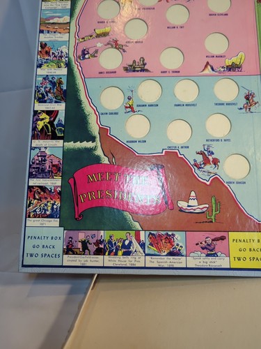 Vintage 1953 Meet The Presidents Quiz Game Selchow and Righter New York Complete - Picture 11 of 11