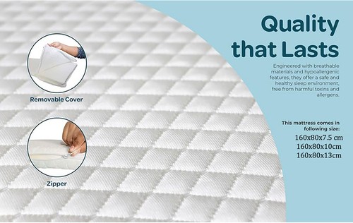 NEW QUILTED THICK BABY TODDLER COT BED FOAM MATTRESS BREATHABLE ALL SIZES - Picture 5 of 13