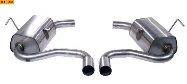 Fox Scarico Sportivo MINI COOPER S Cabrio Tipo R52 1.6l Medio 2x76mm Terminali - Immagine 3 di 3