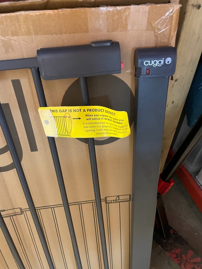 Cuggl Pressure Fit Stair Safety Gate 75 81cm for Baby Pet Grey SG11