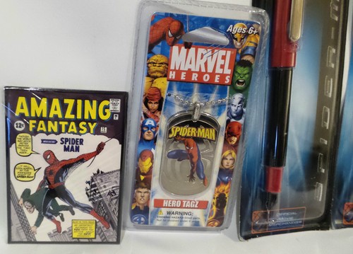 SPIDER-MAN: 3 X BOLÍGRAFOS, 2 X CRAYÓN, 1 X IMÁN, 1 X ETIQUETA DE PERRO, 2 X PASADORES (TK) - Imagen 5 de 7