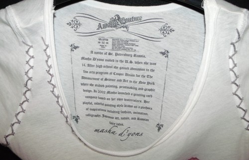 Awake Couture 2009 Urban Outfitters watercolor artist Masha D'Yans t-shirt top M - Bild 4 von 9