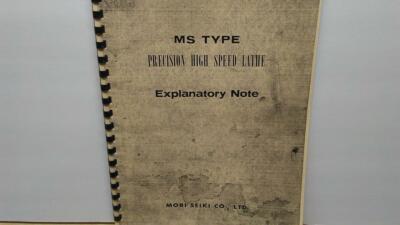 Mori Seiki MS-850, MS-1050 & MS-1250 Lathe Instruction Manual | eBay