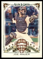 2020 TOPPS ALLEN & GINTER FIELD GENERALS JOE MAUER MINNESOTA TWINS #FG-8