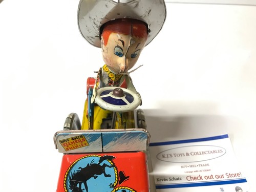 Vintage Unique Art Git Along Lil Doggie Rodeo Joe Wind Up In Nice Shape Works - Picture 5 of 9
