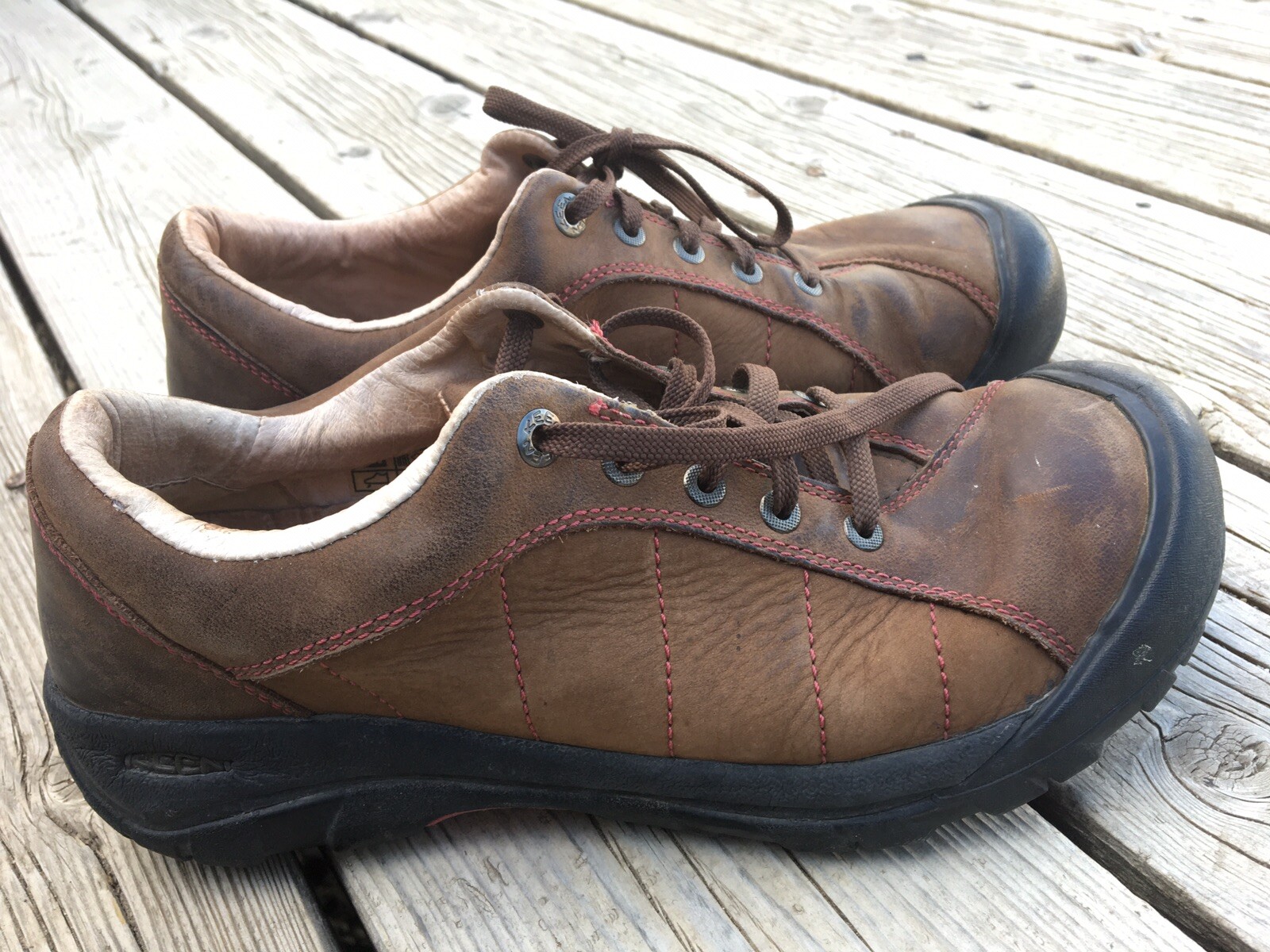 Scarpe stringate Keen in pelle marrone da passeggio escursionismo outdoor misura 10 5 da donna