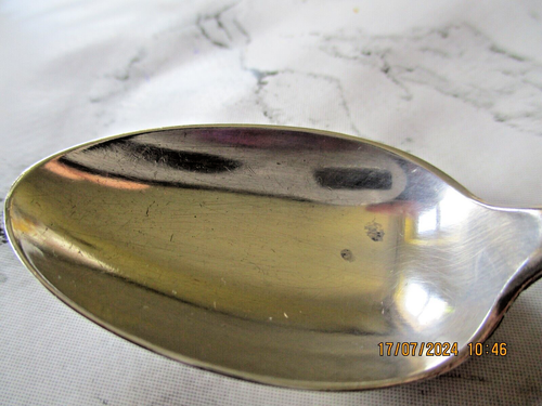 CUCHARA DE PLATA ANTIGUA VICTORIANA C 1900, SHEFFIELD, CON MONOGRAMA, 21,3 GM, 15 CM - Imagen 5 de 8