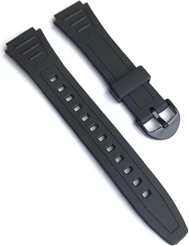 Cinturino Orologio Nero in Gomma Resina Orologio Compatibile Con Casio W-800H. R - Foto 12 di 12