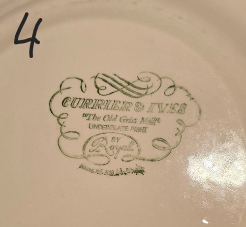 Currier and Ives by Royal 10" plates and platter - 第 32/46 張圖片