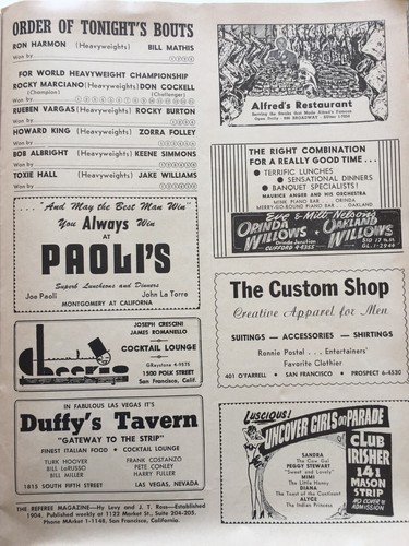 1955 Rocky Marciano VS Don Cockell Heavyweight Championship Program Kezar - Picture 7 of 7