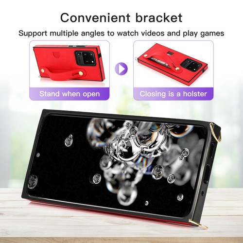 Custodia per Samsung Galaxy S23 Ultra/S23+/S22 supporto scheda braccialetto - Foto 7 di 58