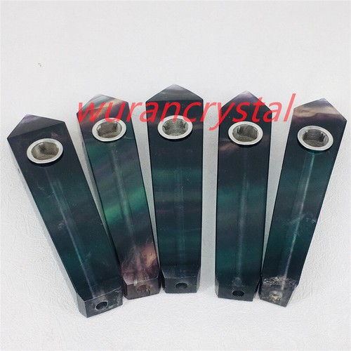 Natürliche Quarz Kristall Pfeife Obelisk Spitze Stein Stab Reiki Heilstein - Bild 72 von 329