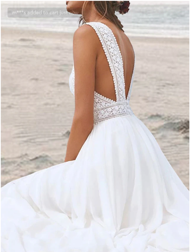 boho lace ivory wedding dress size 18W - Picture 2 of 9