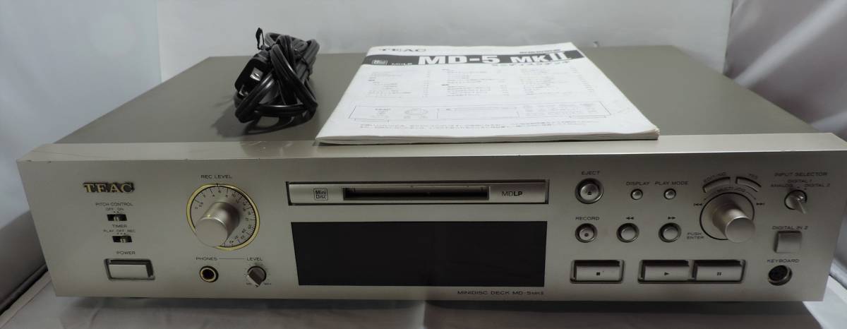 TEAC MD-5MKII MD Deck Player Gold with Manual Confirmed Operation