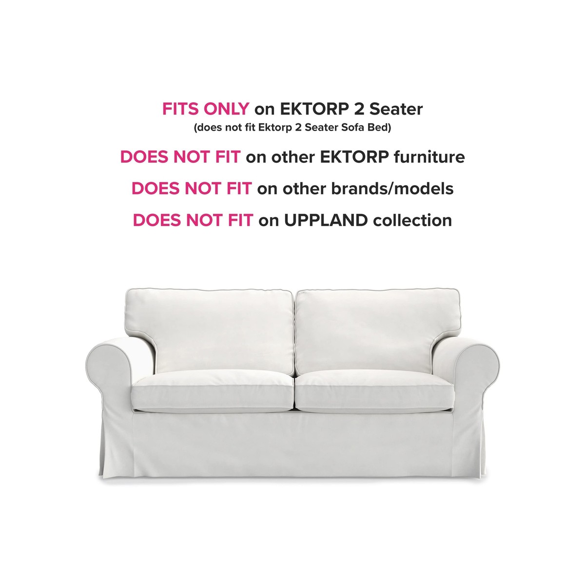 FMCTL Ektorp Loveseat Cover Replacement for IKEA Ektorp Sofa Cover
