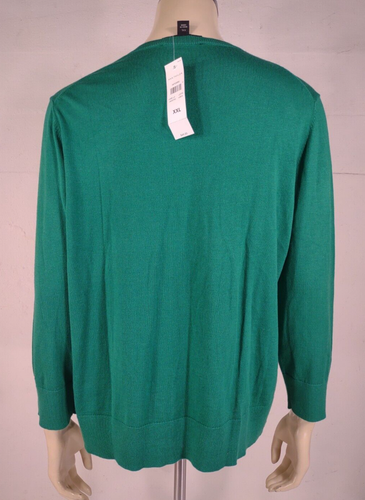 NWT Ann Taylor emerald green cotton blend cardigan sweater ladies womens XXL 2XL - Picture 4 of 9