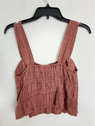 Neu mit Etikett Roxy Sunset Just Top Surfer Strand Sommer Crop Größe M braun Rüschen - Bild 4 von 8