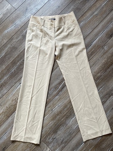 Dolce Gabbana Womens Pants Stripe Coton Trousers Capri Beige Wool Size 44 L - Picture 3 of 6