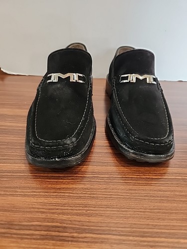 Bruno Magli Halbschuhe Herren 9 schwarz Wildleder Bit Blaine elegante Schuhe Slipper Italien - Bild 2 von 11