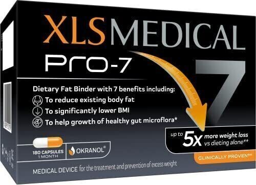 XLS Medical PRO-7 Gewichtsverlust Pillen - 180 Kapseln - 1 Monat Versorgung - 5X Gewicht - Bild 1 von 6