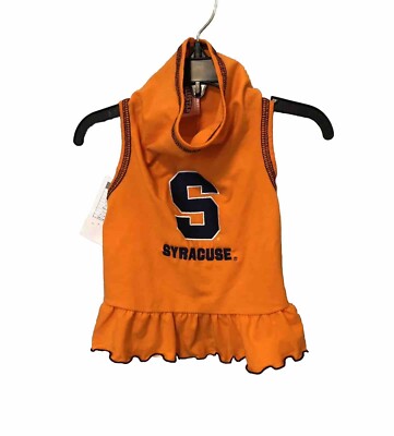 All Star Dogs NCAA Syracuse Cheerleader Dress Pet Costume Gift Orange Sz Medium