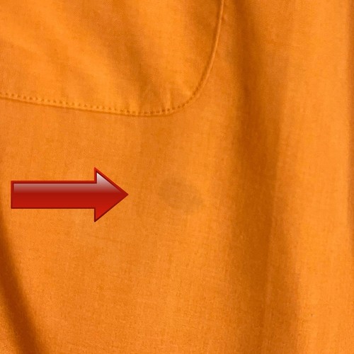 Daniel Ellissa Button Up Shirt Men's Size 15.5 Orange Long Sleeve Casual FLAWED - Picture 9 of 13
