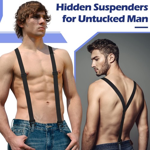 4 Pcs Hikers Hidden Suspenders For Men Hiking Suspender Airport Friendly - Picture 6 of 6