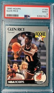 1990 Hoops Basketball #168 Glen Rice Rookie PSA 9 