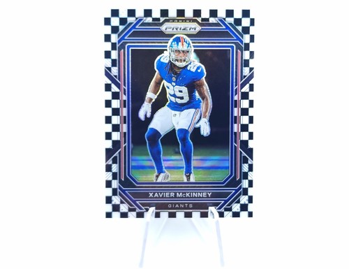 2022 Panini Prizm Xavier McInney Black and White Checkerboard SSP Giants - Picture 1 of 12