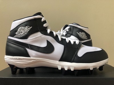 Air Jordan Retro 1 Mid Td Football Cleats White Black 8 14 Limited Ar5604 100 Ebay